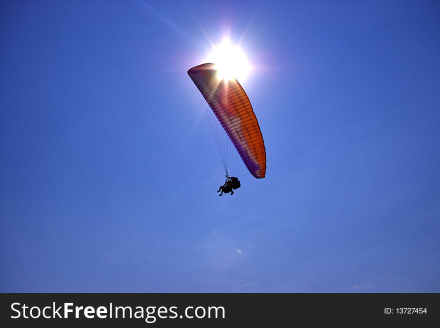 The glider pilot. Ukrane. Crimea.