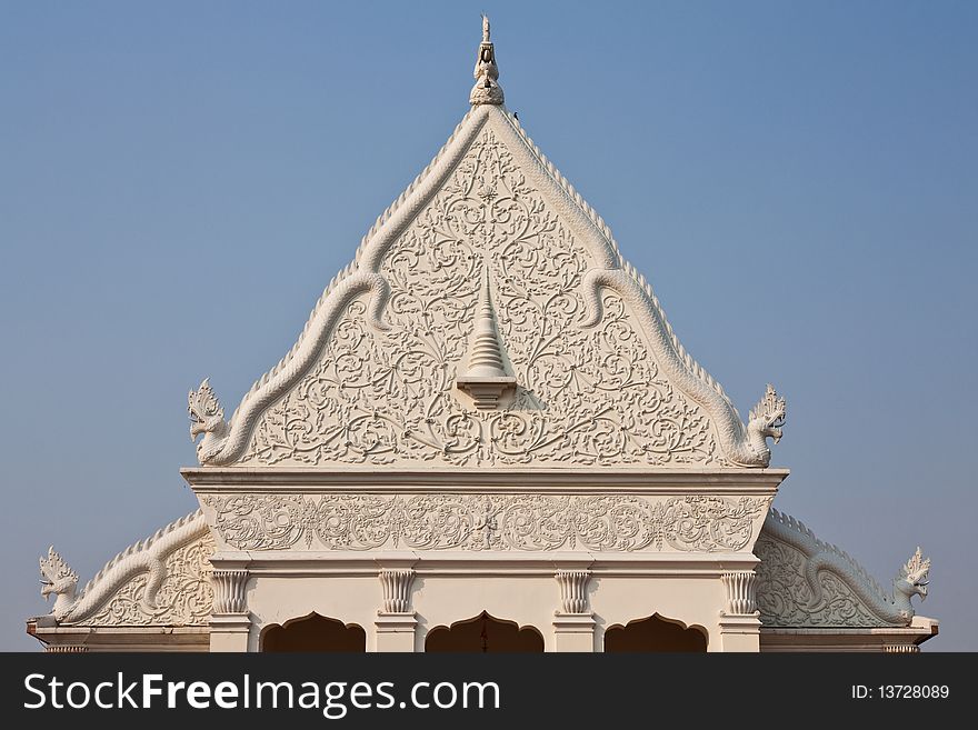 Roof of Buddhist church in Thailand. Roof of Buddhist church in Thailand