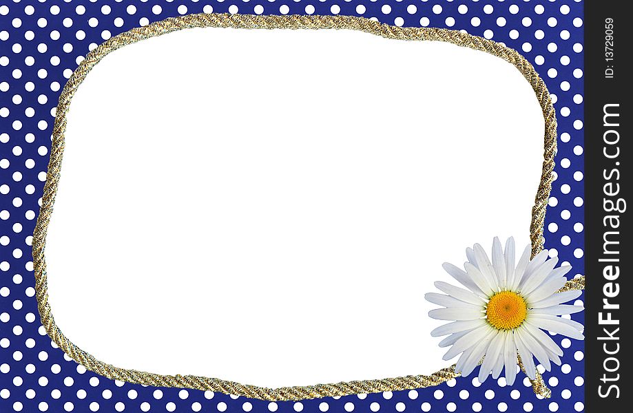 Dotted frame with daisy