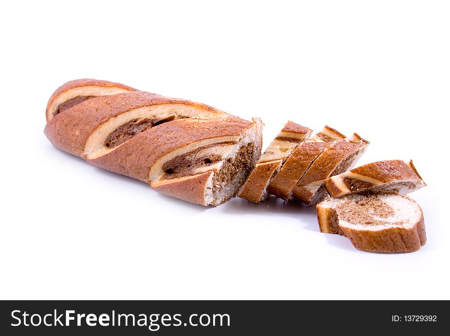 Baguette isolated on a white background