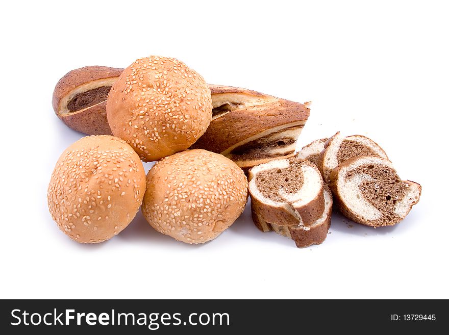 Bread  isolated on a white background