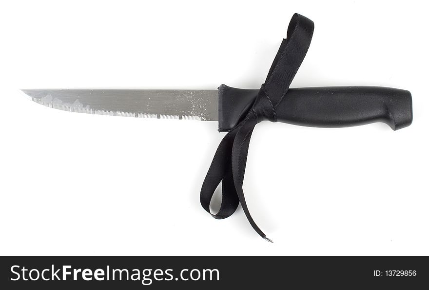 Knife With Black Ribbon