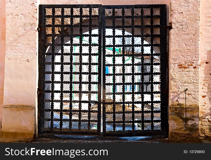 Old gate of Rostov Kremlin, Russia