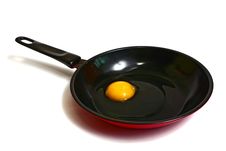 Raw Egg On A Frying Pan Royalty Free Stock Photo Raw Egg On A Frying Pan Royalty Free Stock Photo