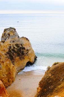 Beach In Rocks Royalty Free Stock Photo Beach In Rocks Royalty Free Stock Photo
