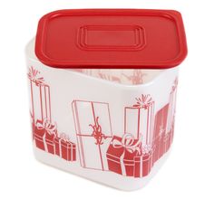 Plastic Container With Red Lid Stock Photos Plastic Container With Red Lid Stock Photos