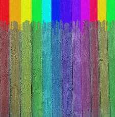 Multi-coloured Wooden Wall Stock Photos