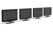 3D Render Of  LCD Monitor Stock Image