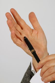 Pen In Woman Hand Stock Photos Pen In Woman Hand Stock Photos