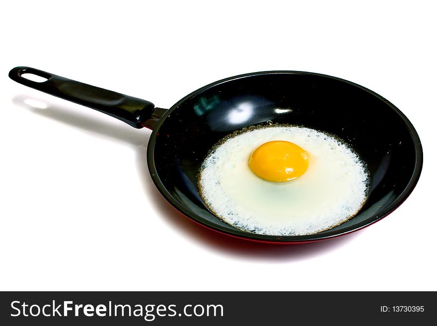 Prepared Egg On A Frying Pan