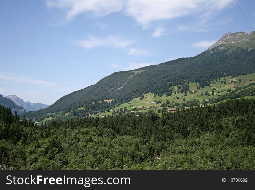 Landscape in the swiss mountains. Landscape in the swiss mountains.