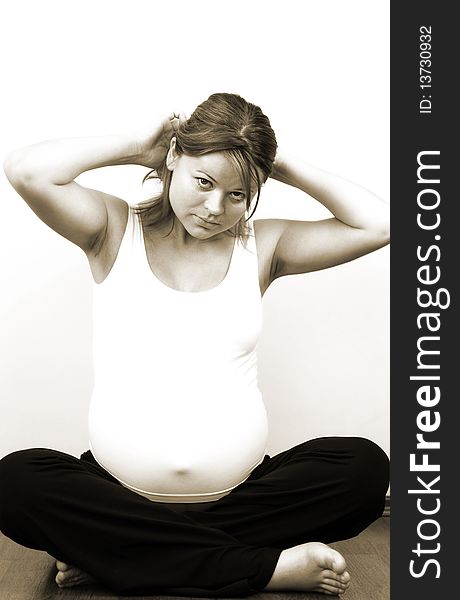 Pregnancy Woman Black And White