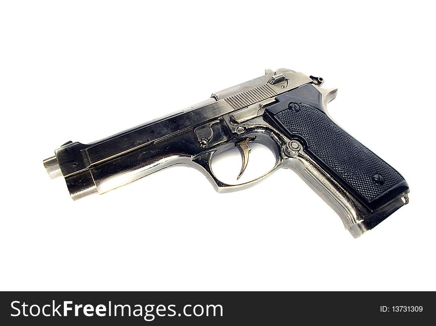 Replicate handgun isolated on white background. Replicate handgun isolated on white background