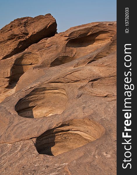 Blue sky and colorful rock. Blue sky and colorful rock