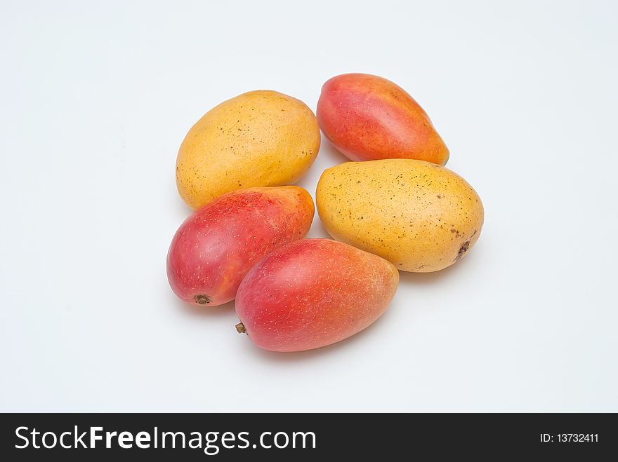 Red Mango close up shot on white background