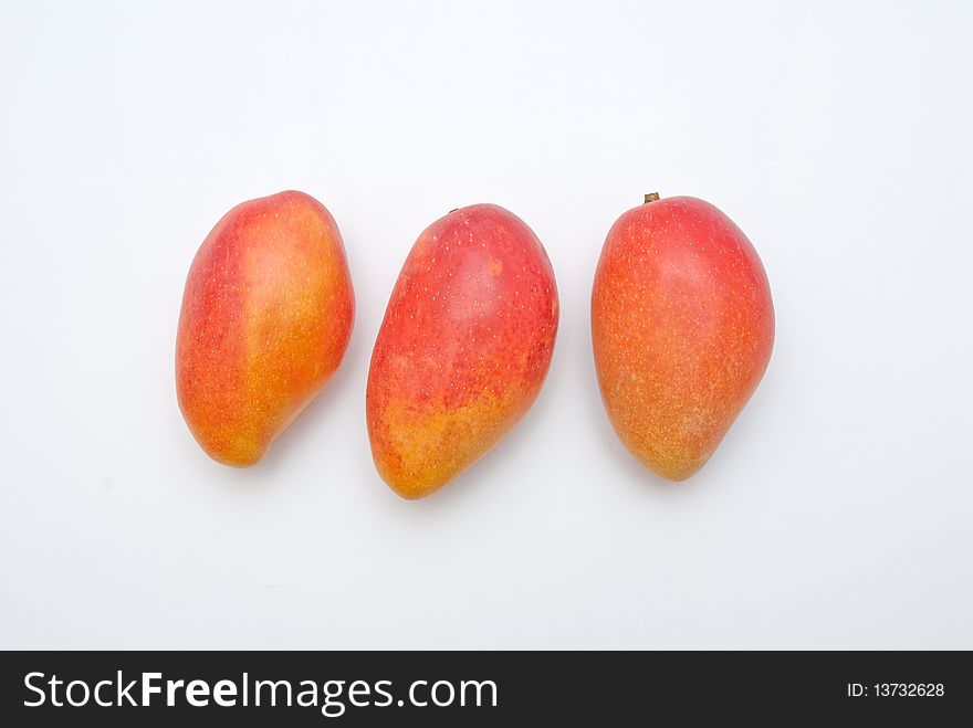 Red Mango close up shot on white background