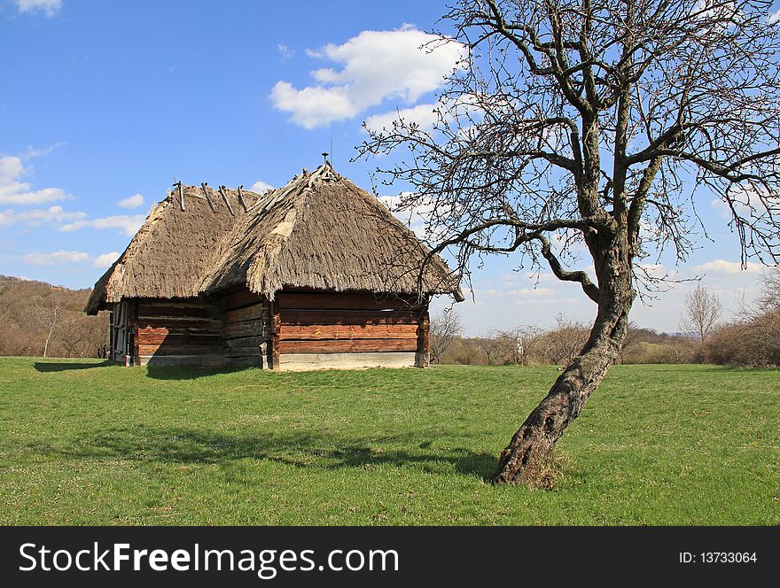 Barn in the rural landscape.