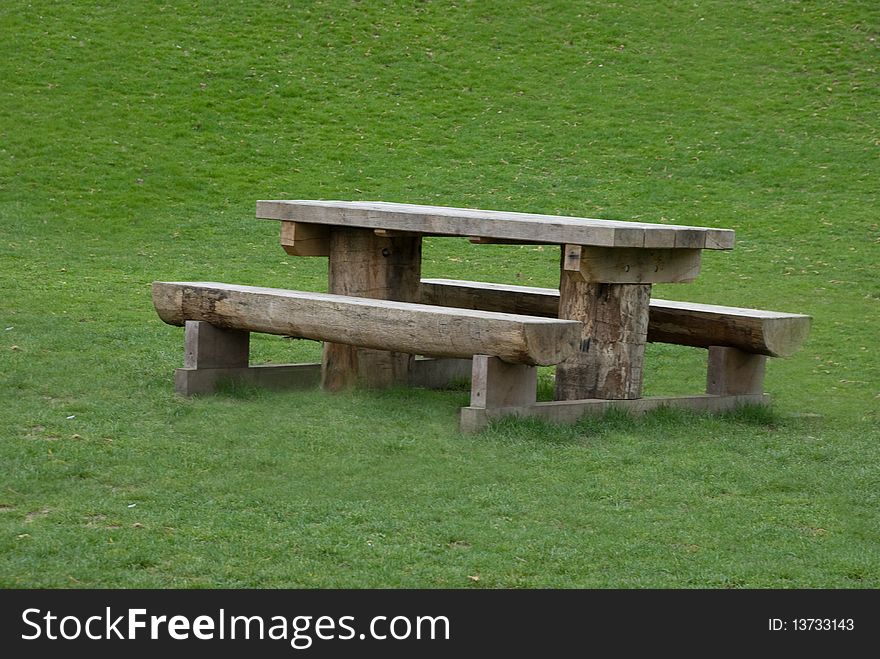 Wooden bench in a parc