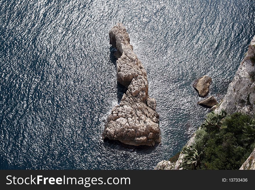 Cliffs of the Cape La Nao in Alicante, Spain. Cliffs of the Cape La Nao in Alicante, Spain