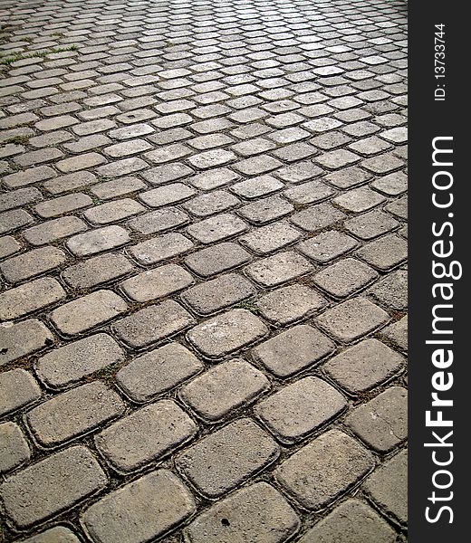 Stone block paving background