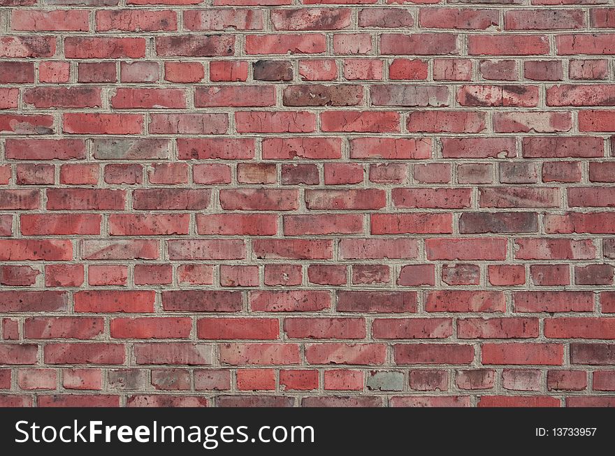 Big brick wall of the old red brick. Big brick wall of the old red brick