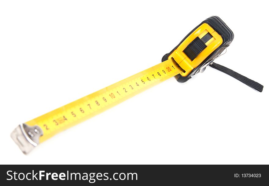 Black Tape Measure With Yellow Centimetre