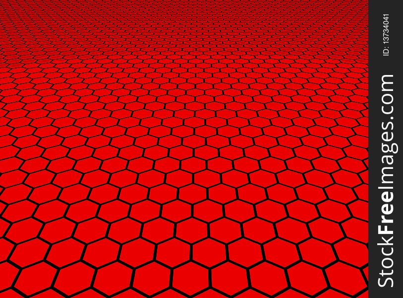 Background from red hexagons.