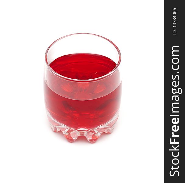 Glass of red wine isolated on white background