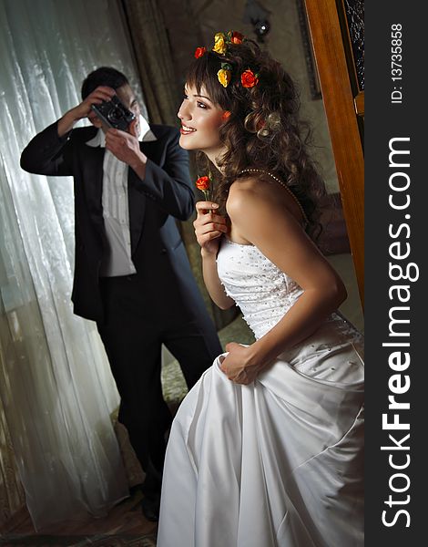 Newly Married Taking A Photograph