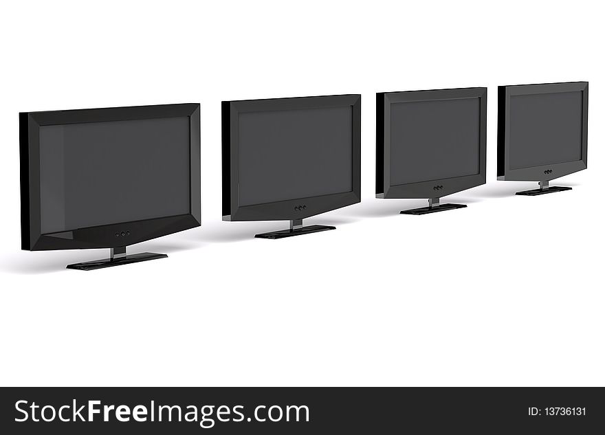 3D Render Of  LCD Monitor