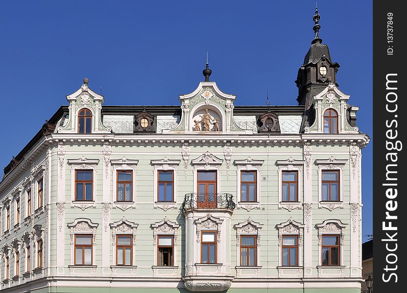 Historical house facade in Kromeriz,world heritage