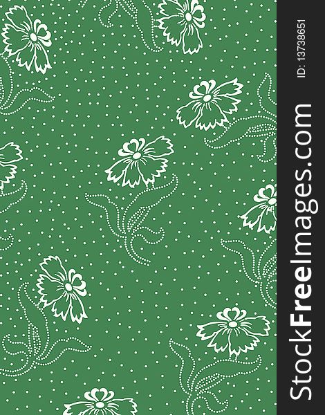 Image of flowers on a green background. Image of flowers on a green background
