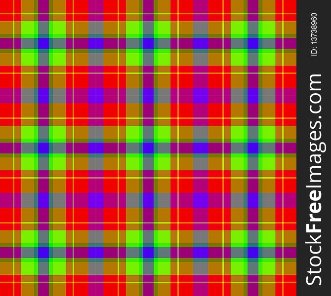 Red ,green and blue seamless plaid pattern illustration