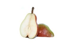 Two Halves Of A Pear Stock Images
