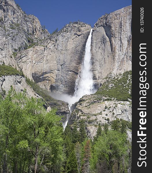 One of the waterfalls to be found in Yosemite National Park. One of the waterfalls to be found in Yosemite National Park