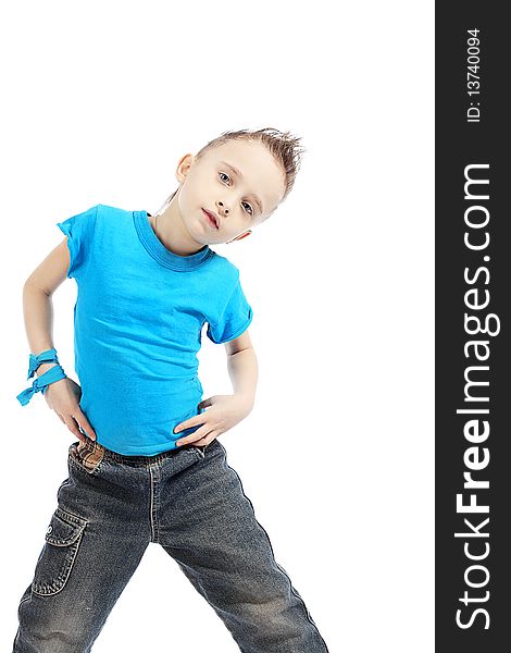 Portrait of a pretty boy. Isolated over white background. Portrait of a pretty boy. Isolated over white background.