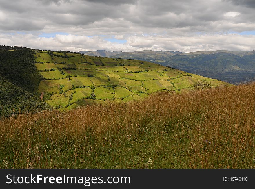 Andes on a cloudy day. Ecuador