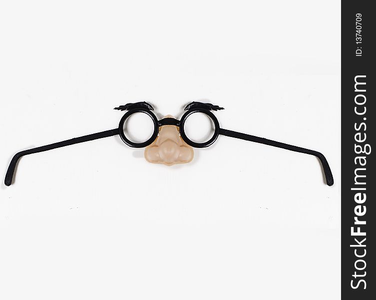 Funny groucho disguise mask with glasses and plastic nose