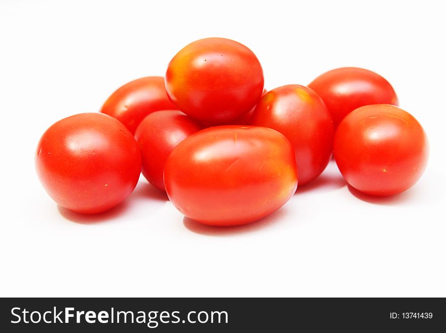 Some Tomato on a white background