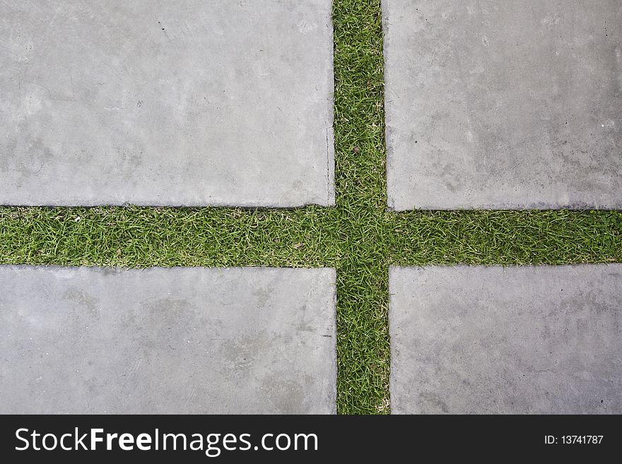 Lawn with lime and look cross