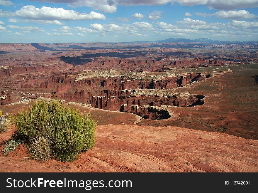 View from Island In The Sky, Canyonlands National Park in Utah. View from Island In The Sky, Canyonlands National Park in Utah