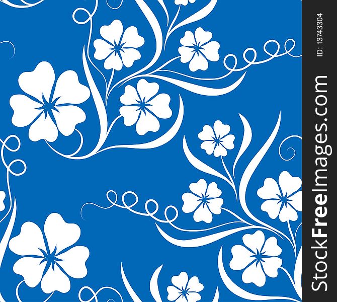 Illustration drawing of beautiful white flower in blue background. Illustration drawing of beautiful white flower in blue background