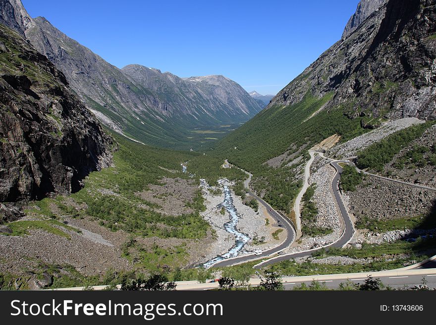 Famous Trollstigen road in Norway