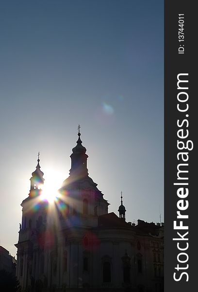 Silhouette of building