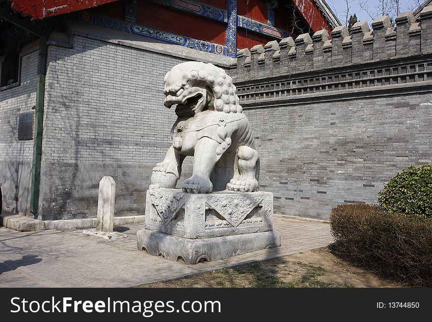 Stone lion sculpture in china1