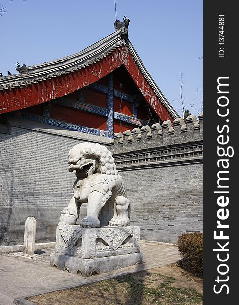 Stone lion sculpture in china1