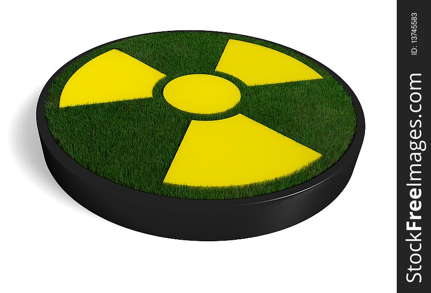 3D Ecological Radioactivity Symbol