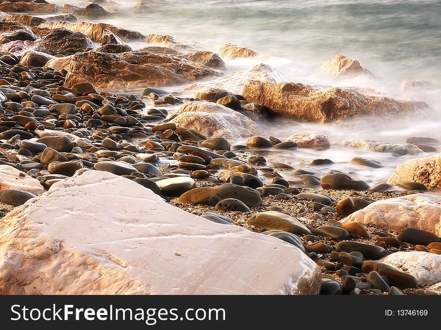 Soft fog on the shoreline. Soft fog on the shoreline