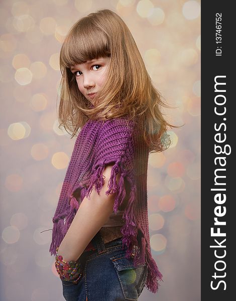 Portrait of beautiful smiling stylish girl, studio shot. Portrait of beautiful smiling stylish girl, studio shot