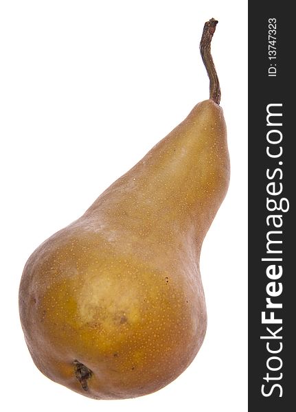 Curved Pear Isolated on White with a Clipping Path